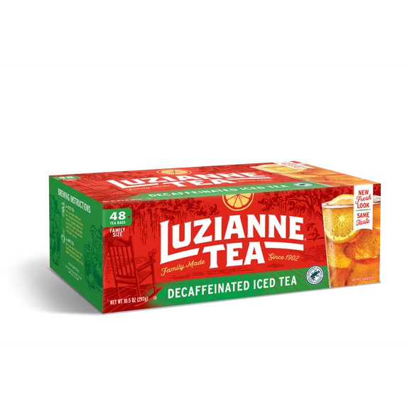 Luzianne Decaffeinated Black Iced Tea Bags, 48 Count FREE SHIPING ND FAST