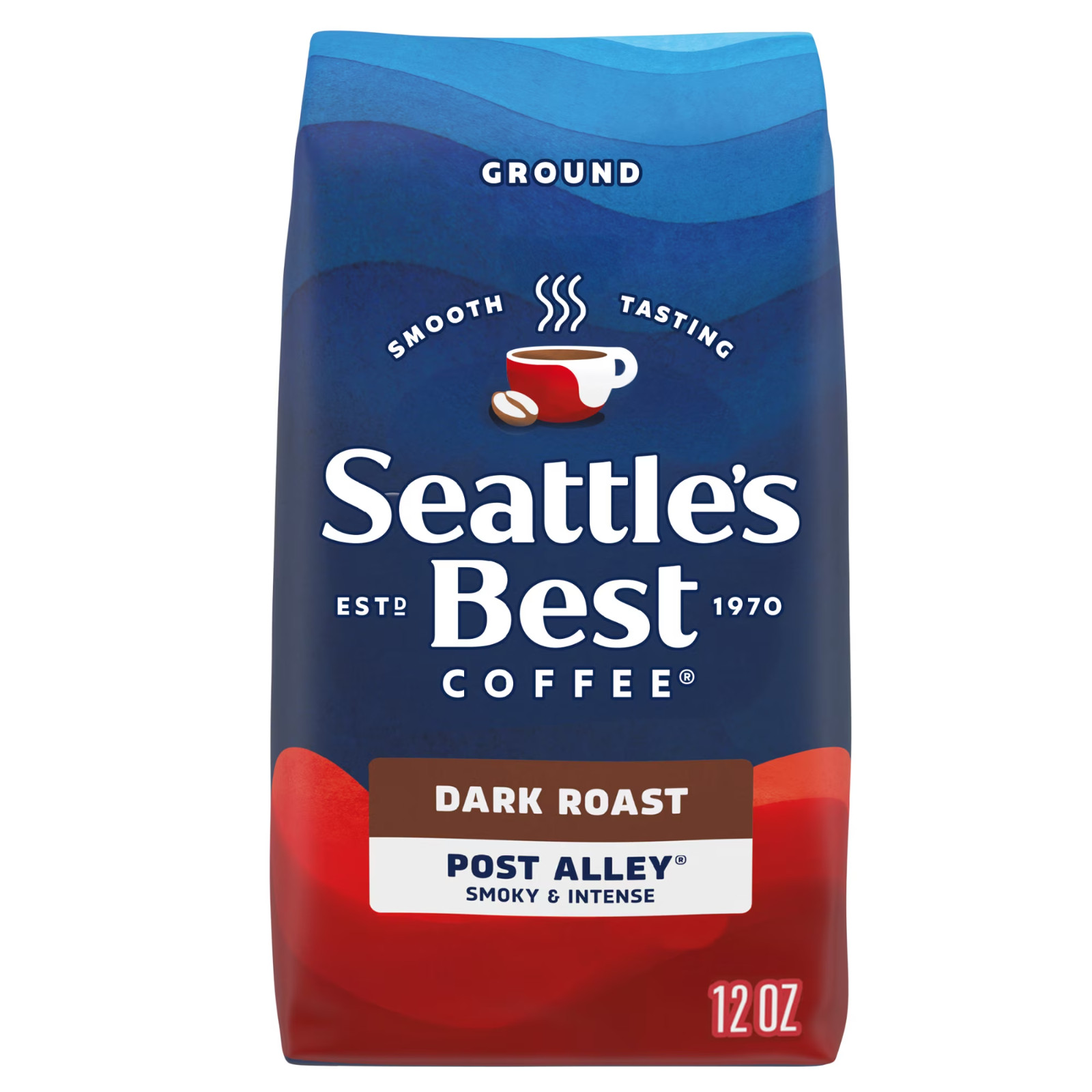 Seattle’s Best Coffee, Post Alley, Dark Roast, Ground Coffee, 100% Arabica,12 oz