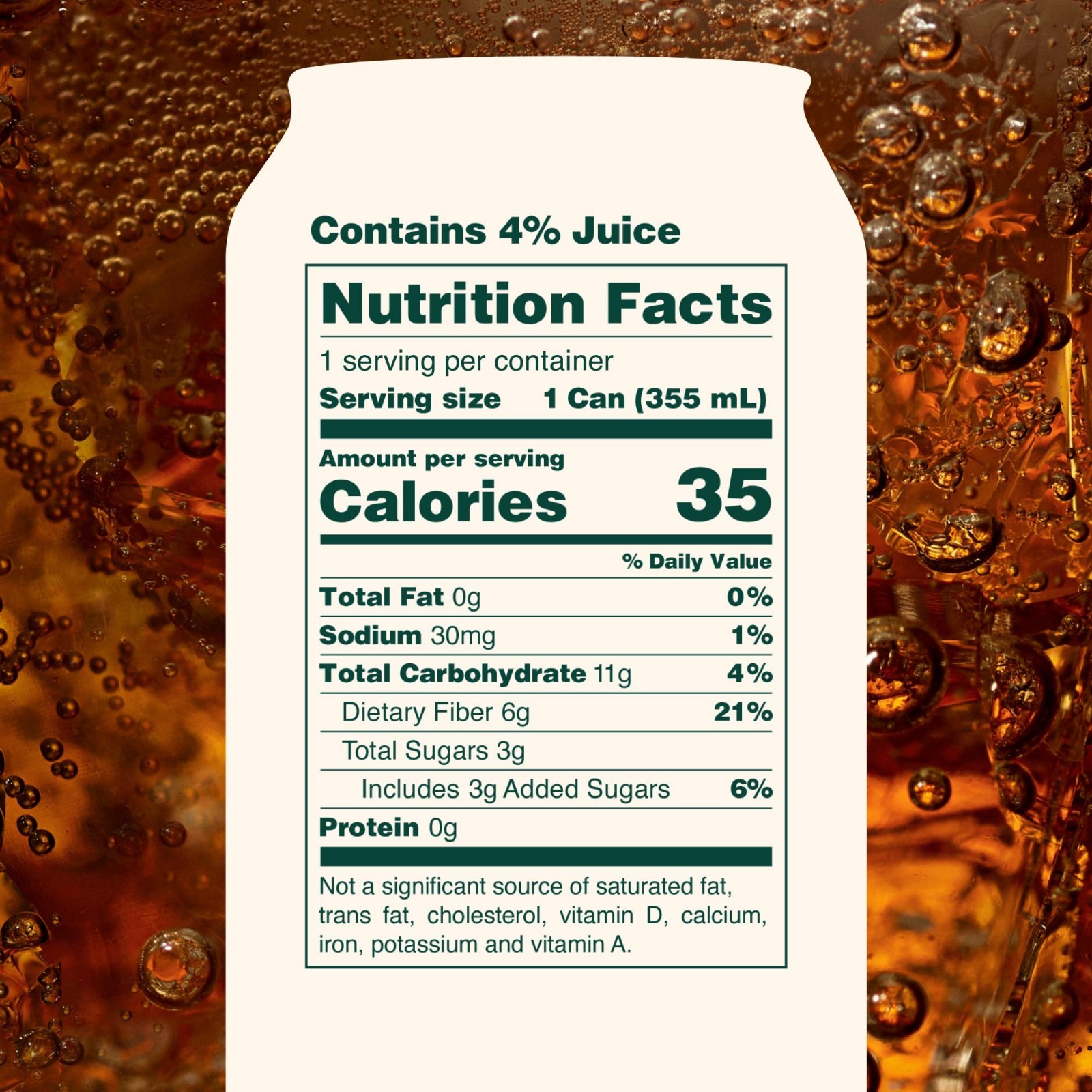Prebiotic Soda Classic Root Beer – Gluten Free, Vegan, Fiber & Botanicals, 24 Pa