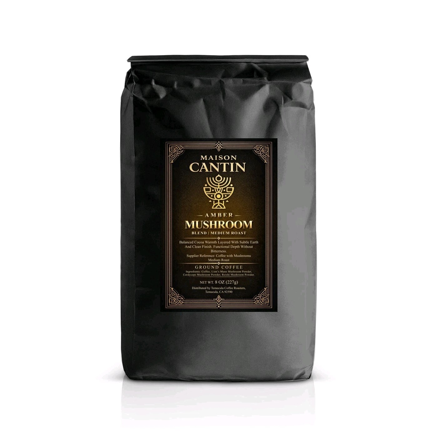 Maison Cantin Amber Mushroom Blend Medium Roast Ground Coffee 8 oz (227 g)