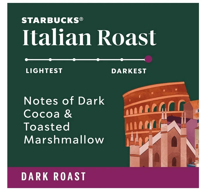 Starbucks Ground Coffee, Dark Roast Hot or Iced Coffe Six 12 oz Bags​