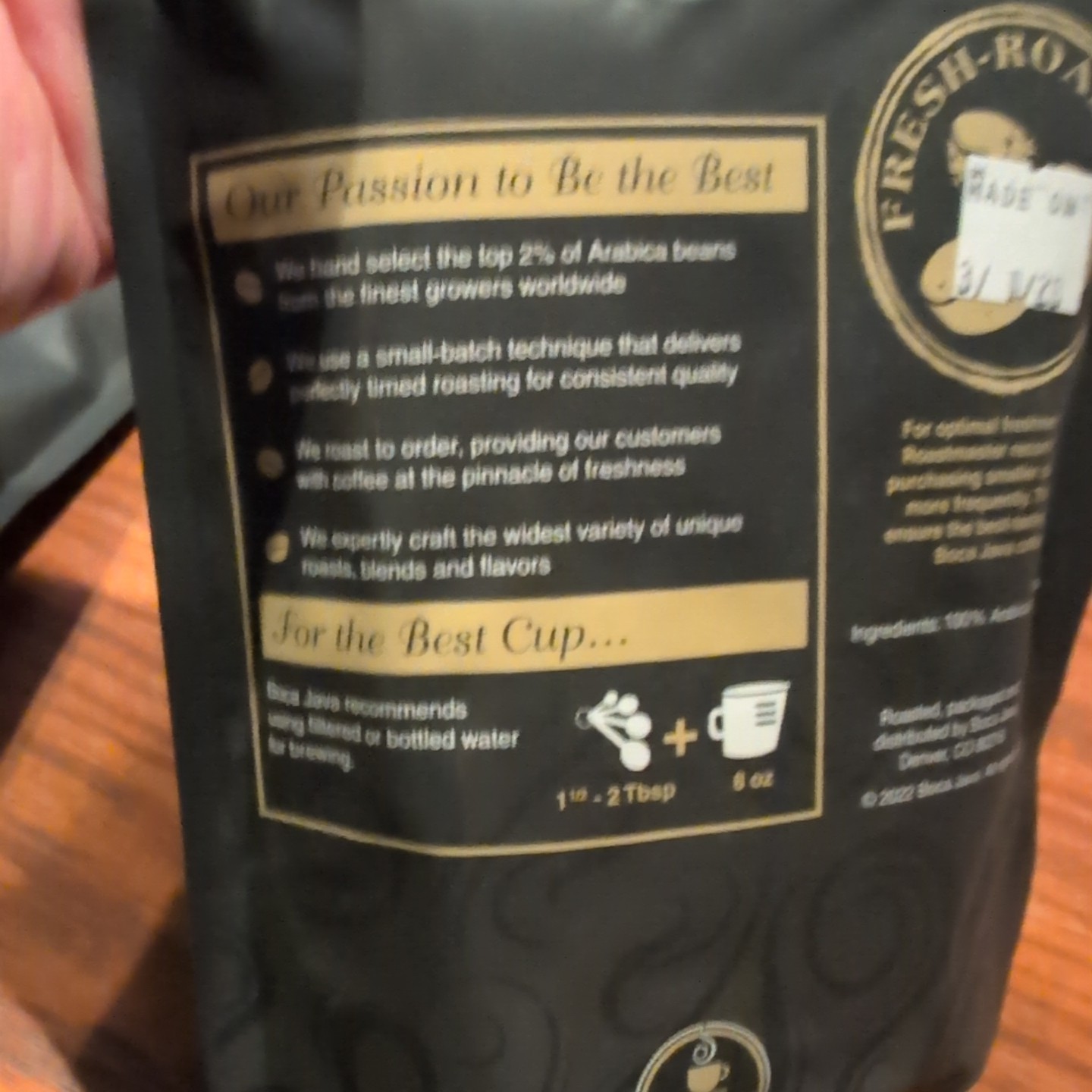 Boca Java Kenya Cruising Ground Coffee 8oz Medium Roast Kenya AA Sealed Fresh