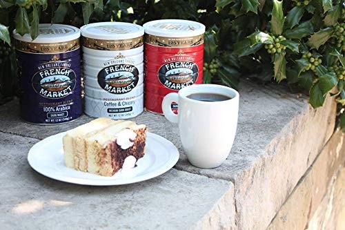 French Market Dark Roast Coffee with Chicory 12oz Can Pack of 6