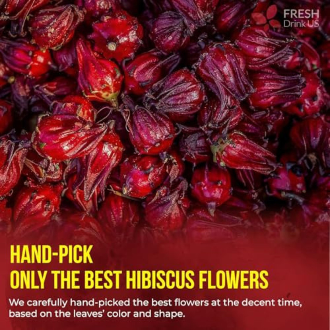 , Premium 140 Hibiscus Flowers Tea Bags, 100% Natural, Handmade & Pure from Hibi