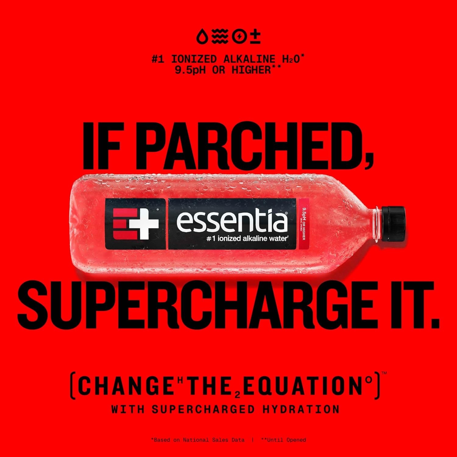 Essentia Ionized Alkaline Water, 9.5+ pH, 99.9% Pure, 6 x 1L | 99.9% pure ion…