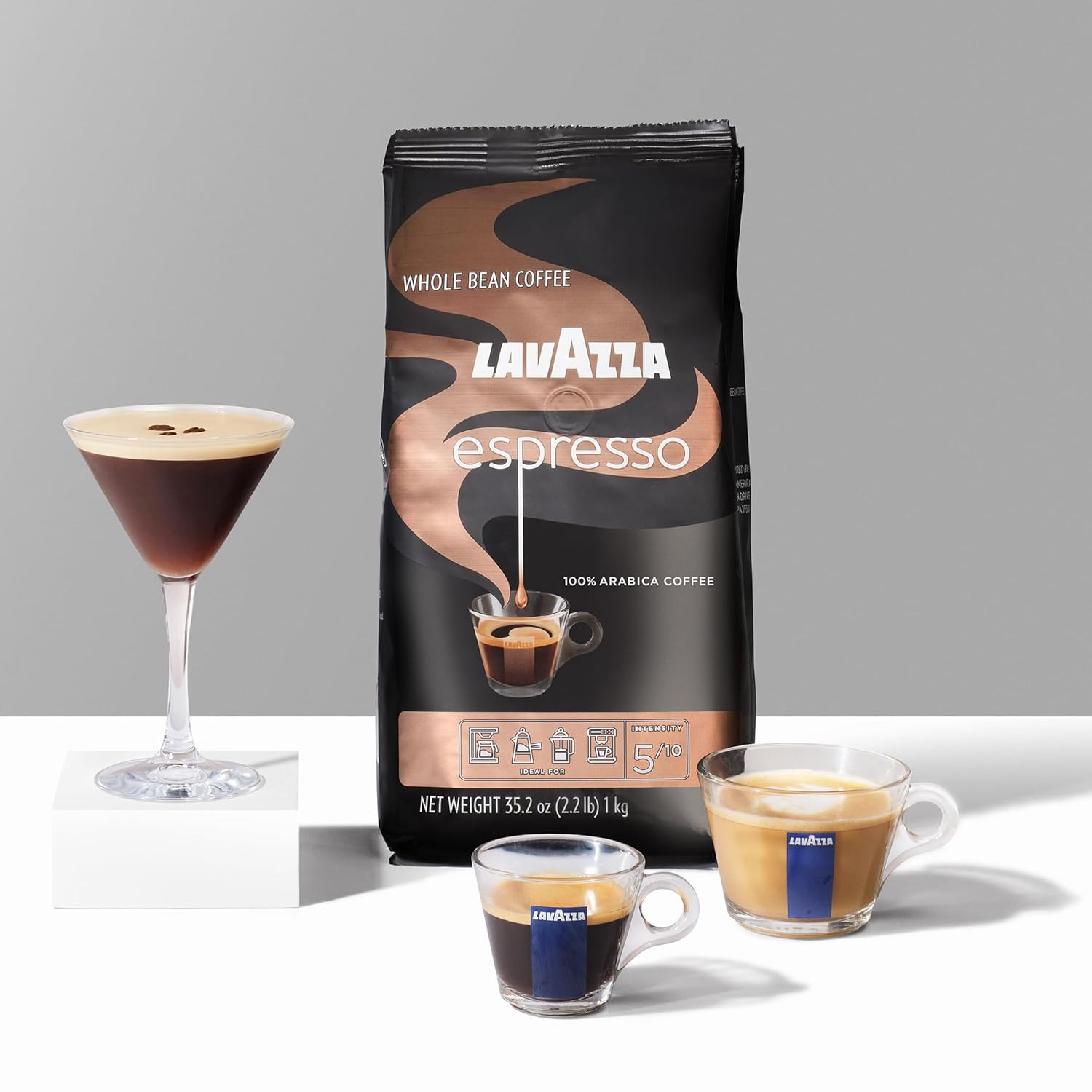 Lavazza Espresso Whole Bean Coffee Medium Roast 100% Arabica 2.2lb Bag