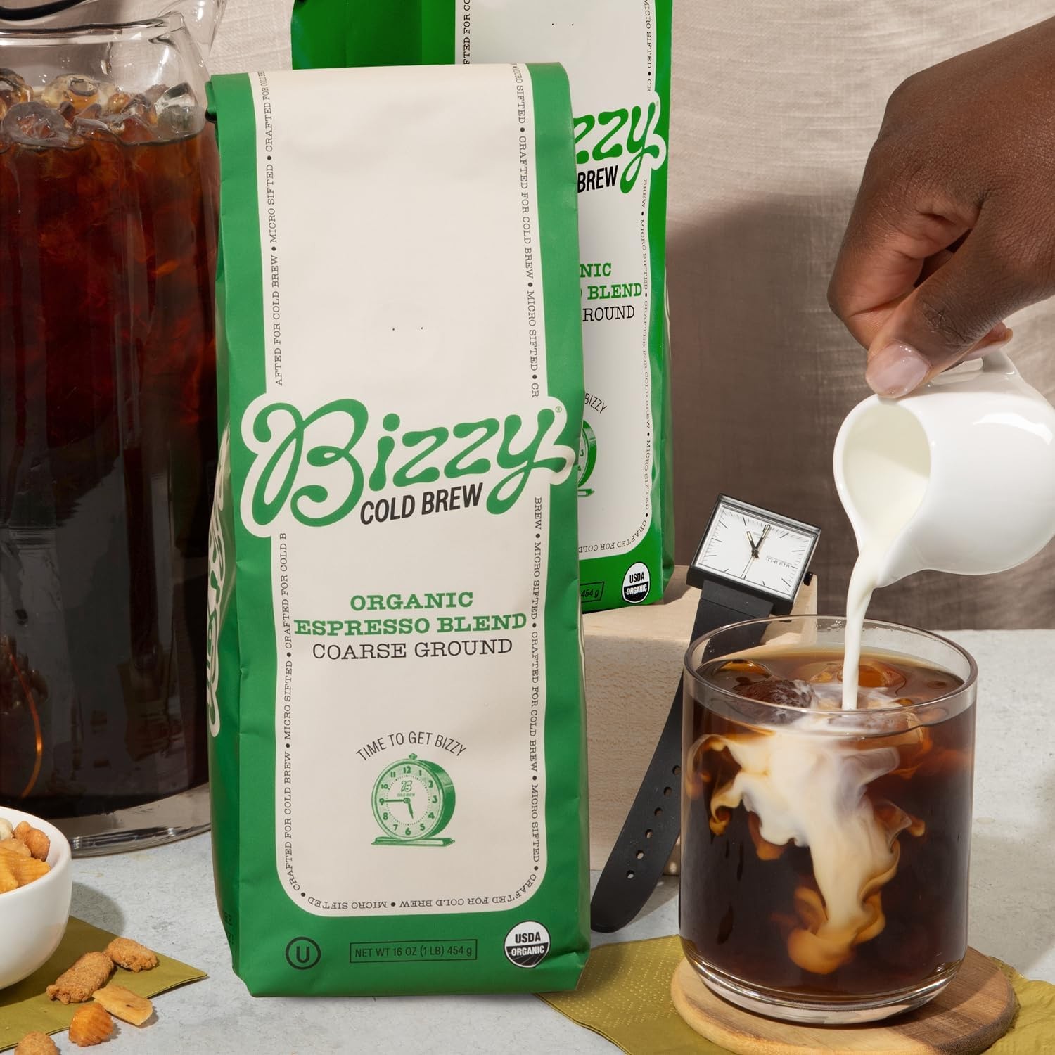 Bizzy Organic Cold Brew Coffee | Espresso Blend | Coarse Ground Coffee | Medi…