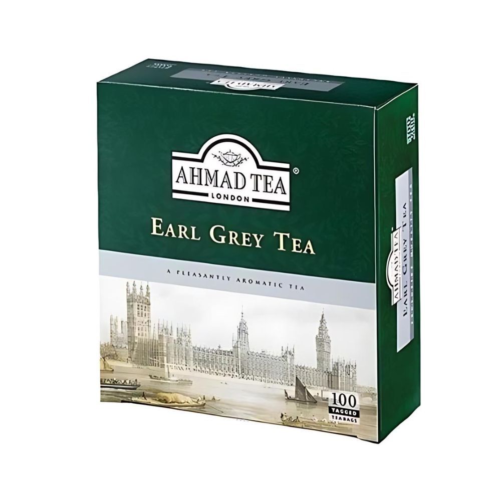 Ahmad Earl Grey Black Tea 100 tagged tea bags
