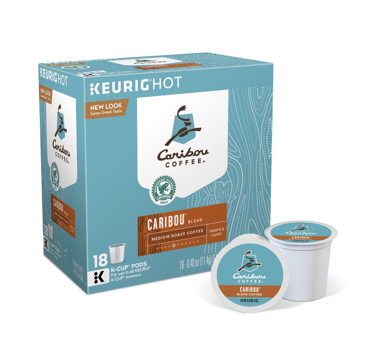 Caribou Blend Coffee 18 to 144 Keurig K cup Pods Pick Any Size FREE SHIPPING