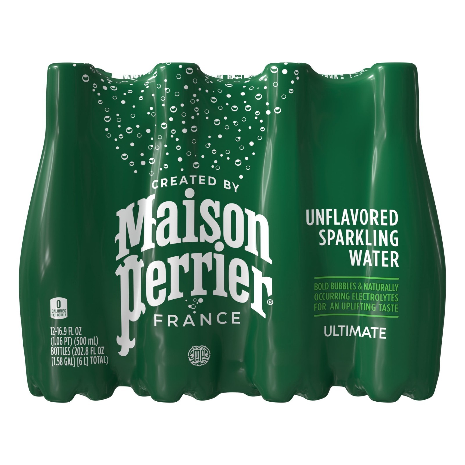 Maison Perrier Unflavored Sparkling Water 16.9 FL OZ Plastic water bottle 12 pc.