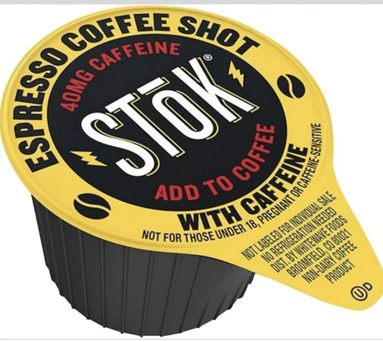 Stok Caffeinated Black Coffee Shot 50 count Expresso Caffiene Unsweetened Dark