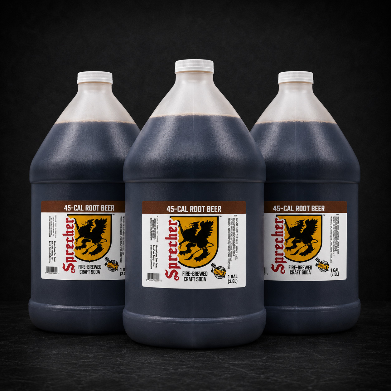 Sprecher Low-Calories Root Beer Extract – Fire Brewed Real Honey – 1 GAL