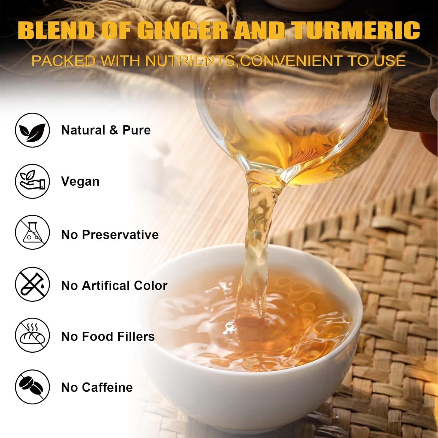 Turmeric Ginger Cinnamon Herbal Tea 120 Bags Vegan No Sugar Caffeine Free