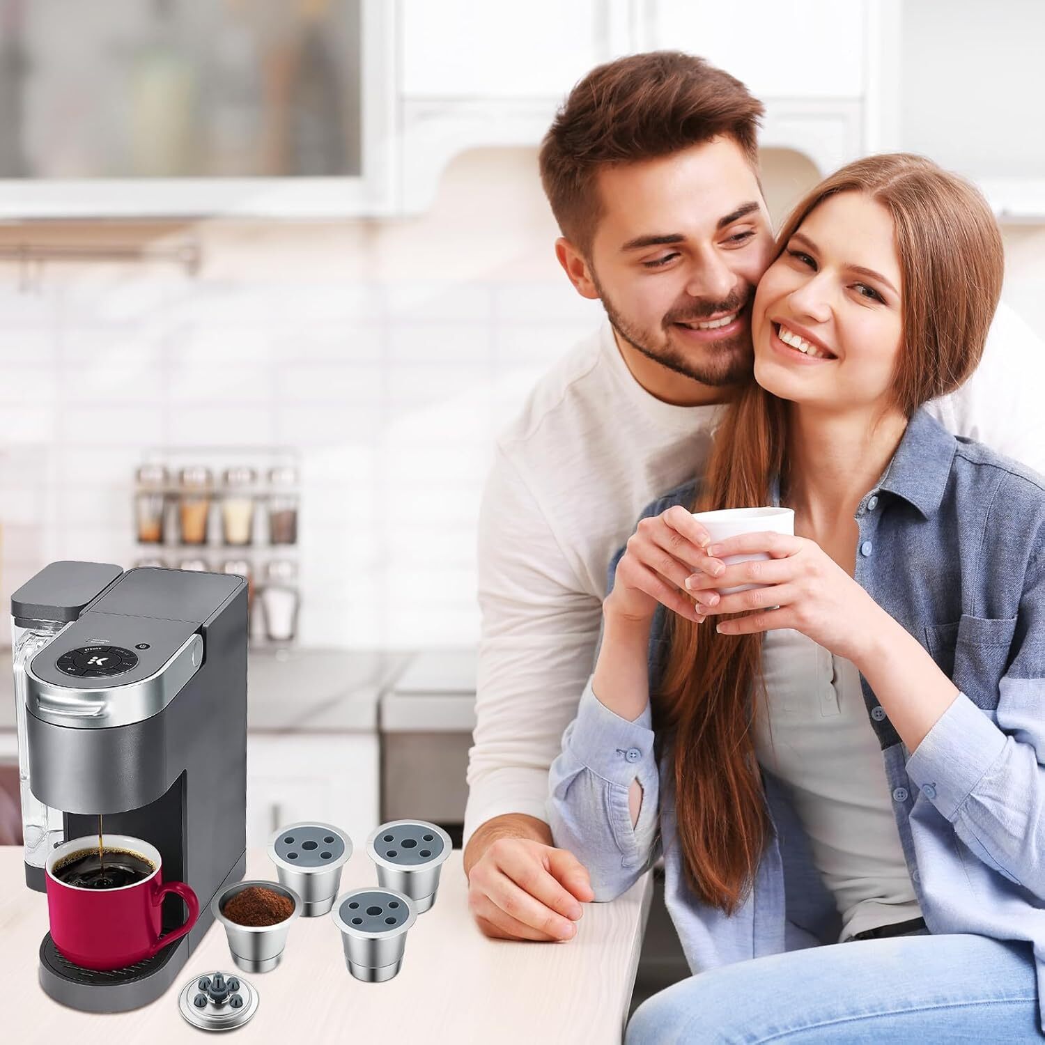 Update Reusable K Cups for Keurig K Supreme | Refillable K Cups with Adapter for