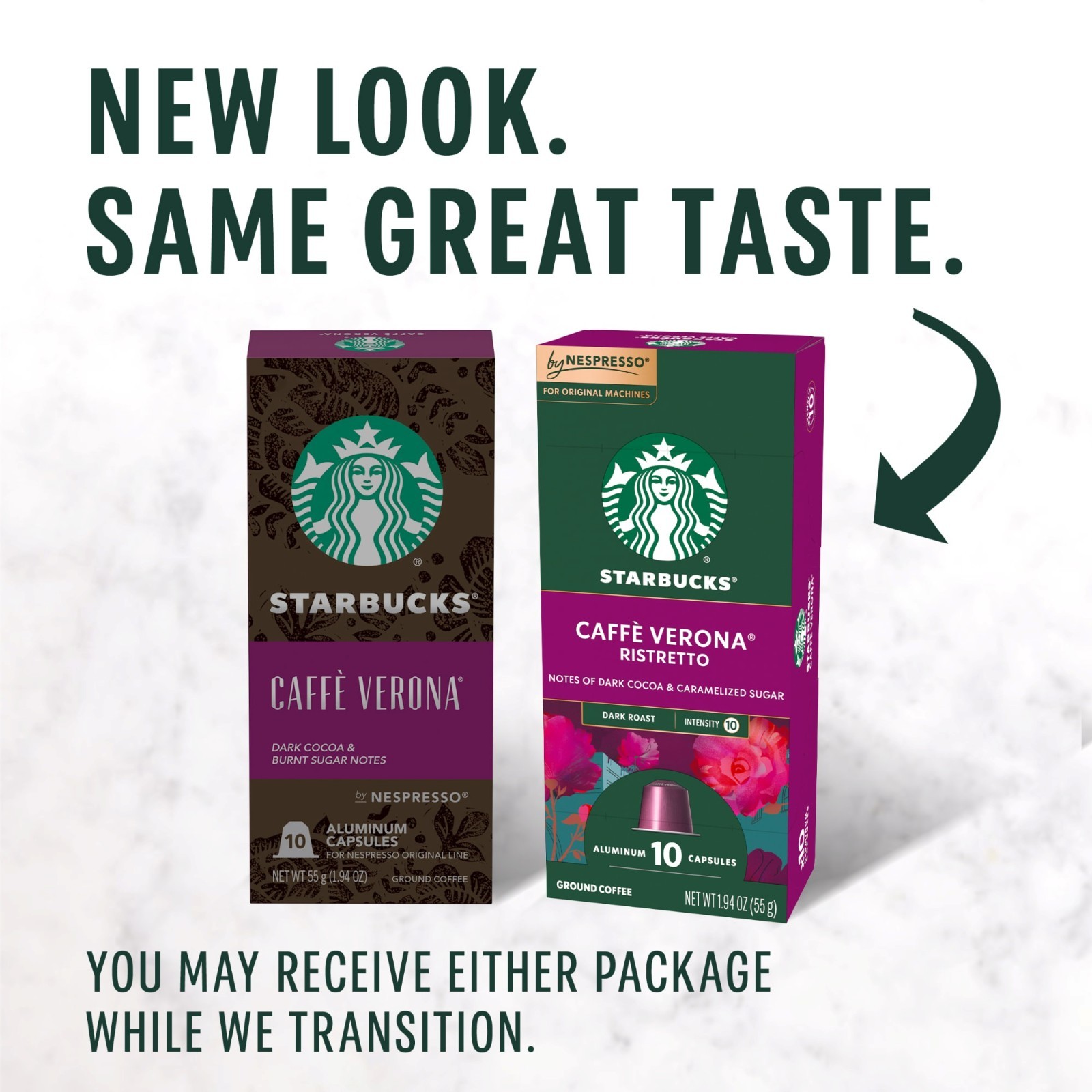 Starbucks By Nespresso Original Line, Caffè Verona, Dark Roast Nespresso Pods, 1