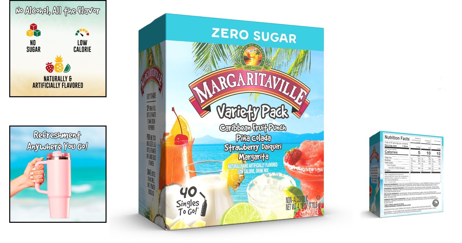 Margaritaville Mix and Match Drink Sticks: 4 Flavors for Fun Anytime Hydration