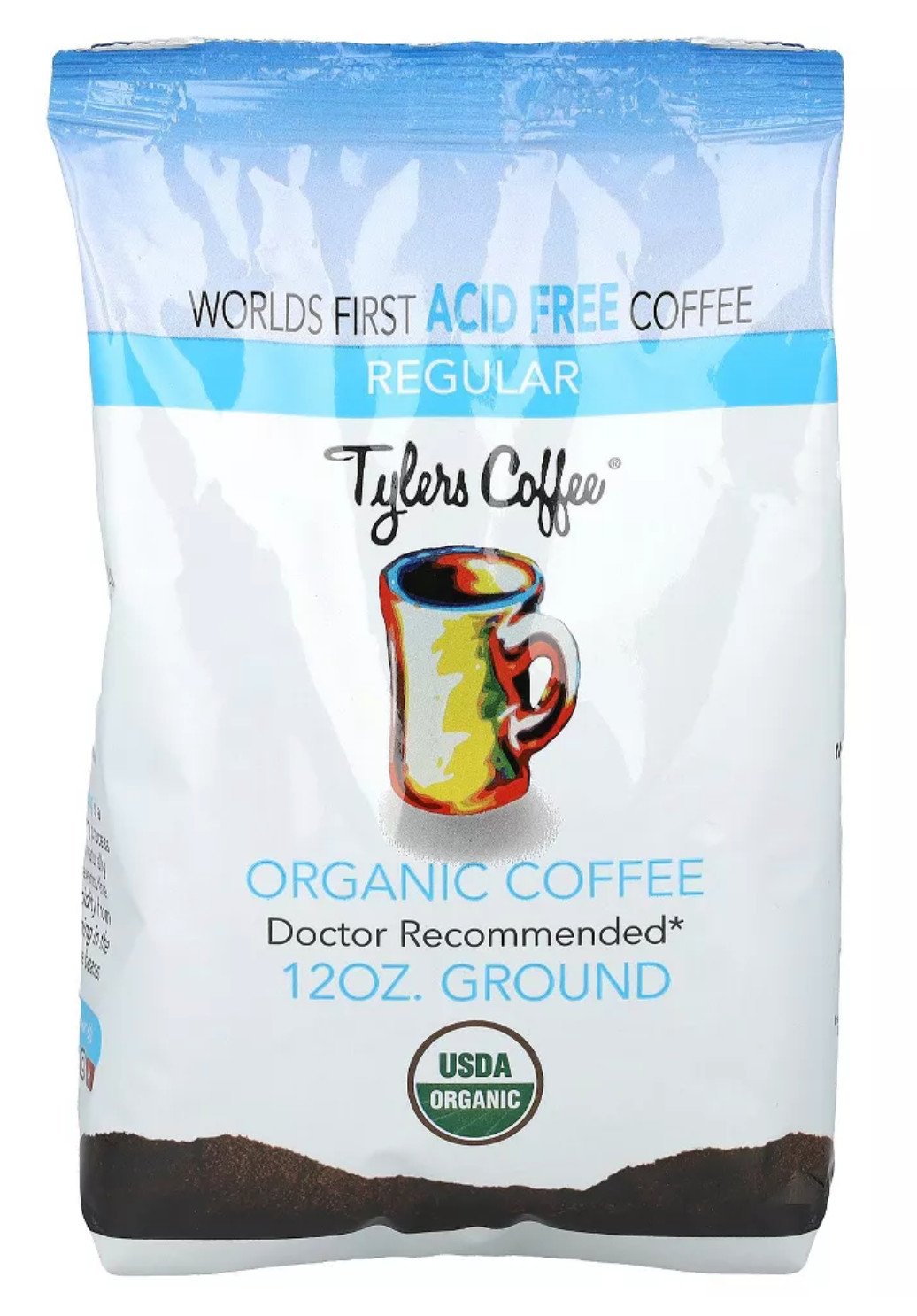 Tylers Organic Acid Free Coffee – Whole Bean – Regular – 12 oz – Fresh