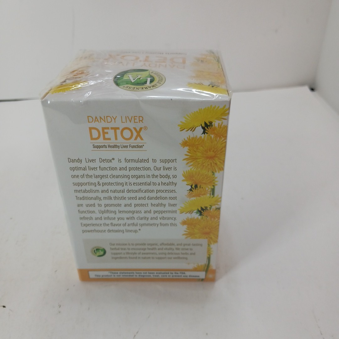 Lifestyle Awareness Dandy Liver Detox Tea with Cleansing Dandelion Caffeine NIB