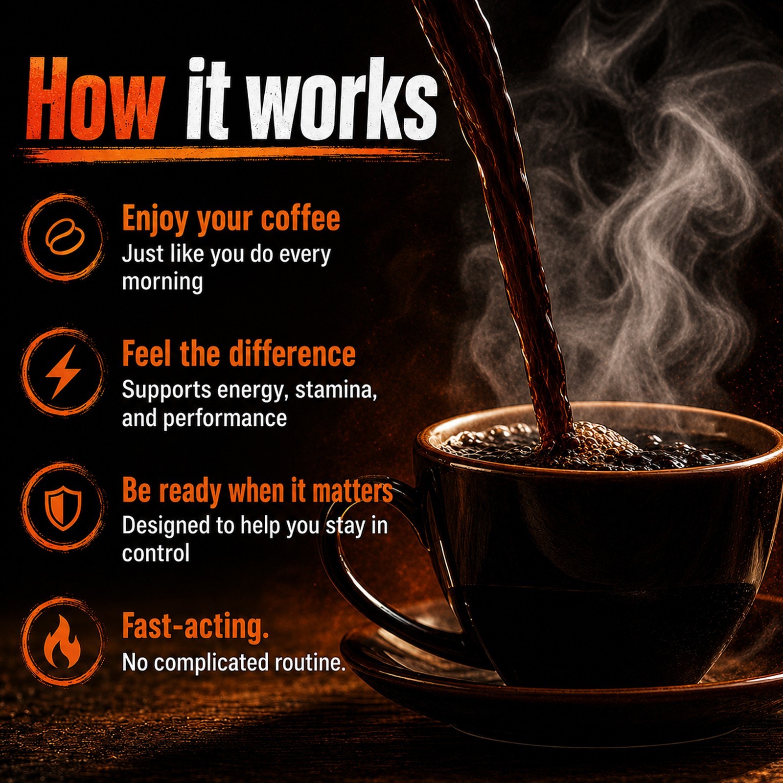 Maca Coffee for Men Herbal Supplement Energy Coffee Ginseng Ashwagandha Cordycep