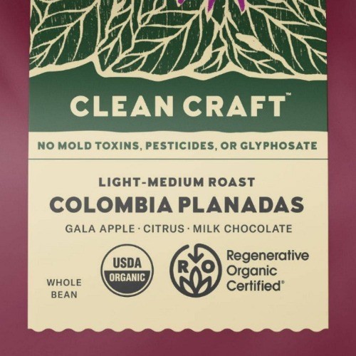 Heirloom Coffee Roasters Colombia Planadas Blend Light Medium Roast Whole Bean