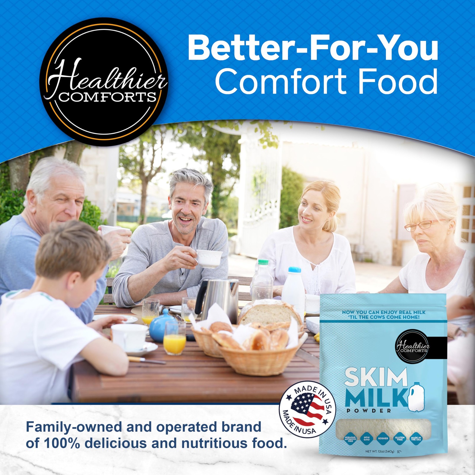 Skim Milk Powder | Fat Free, Shelf Stable | Kosher, Gluten Free, NonGMO, Horm…