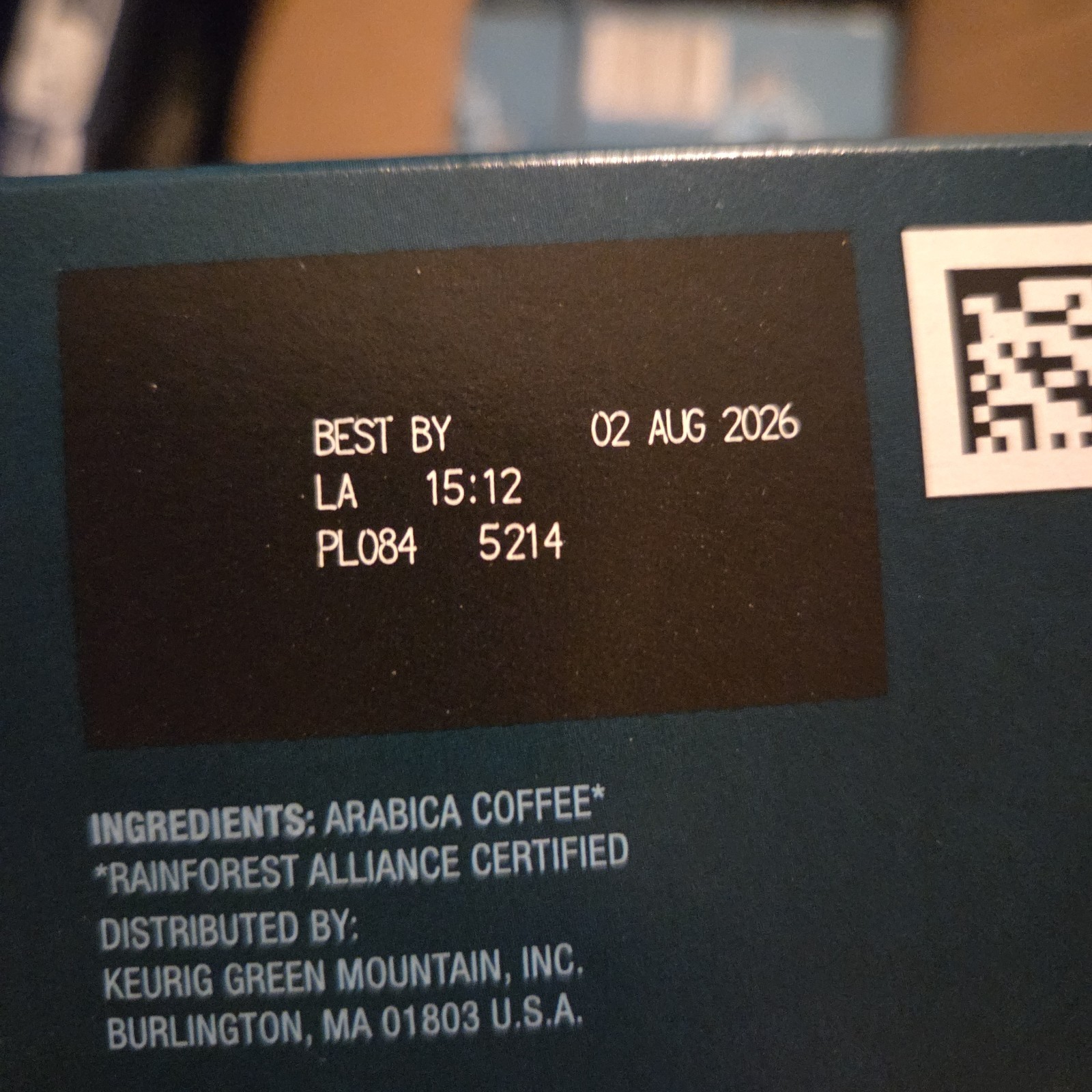 Caribou Coffee Obsidian Blend Dark Roast K-Cup Pods 24 Count Keurig See Descript