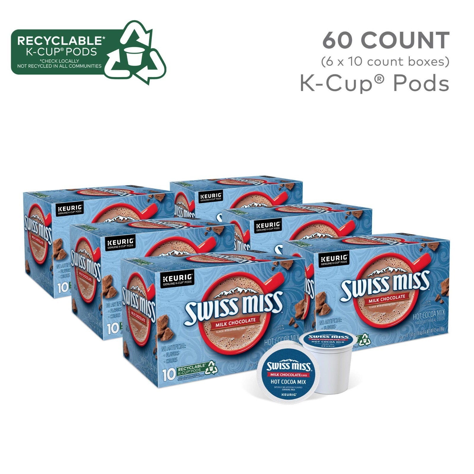 Rich Milk Chocolate Hot Cocoa K-Cup Pods for Keurig, 60 Count – Perfect for Cozy
