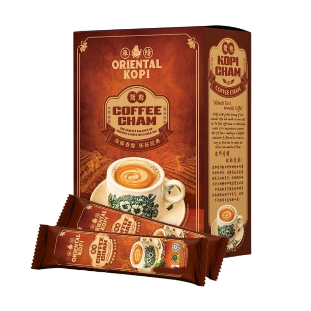 380g X 4 BOXES ORIENTAL 3-in-1 Coffee Cham Coffee Instant Premix FAST SHIPPING