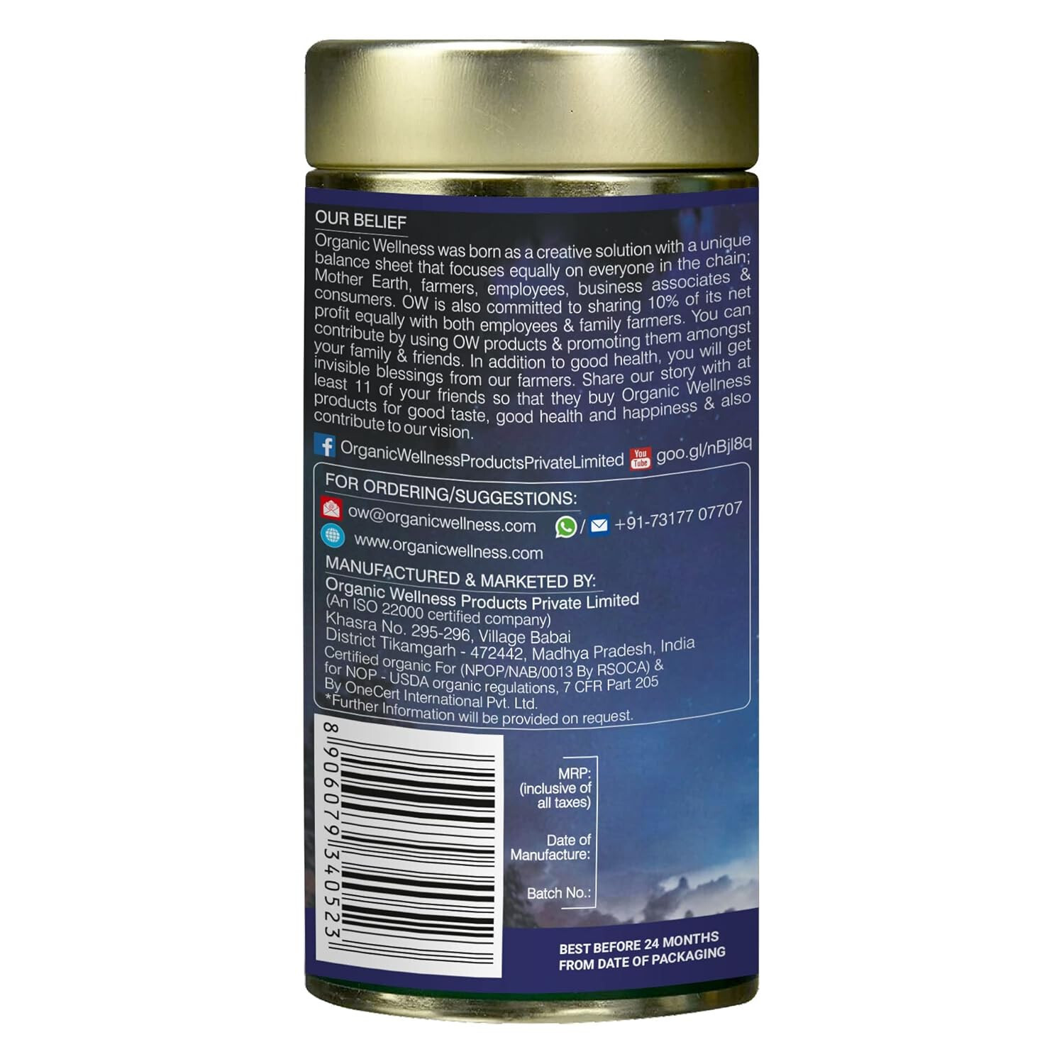 Organic Wellness Om Shanti Tea 100 Grams