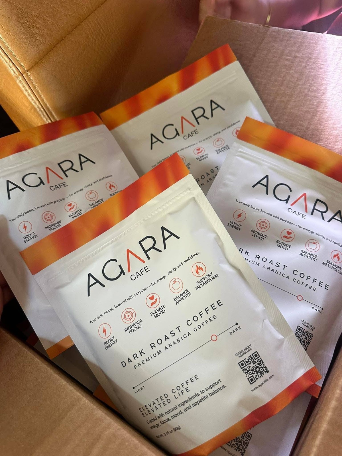 AGARA CAFE Weight Loss Focus & Energy Dark Roast Coffee Premium Arabica Blend