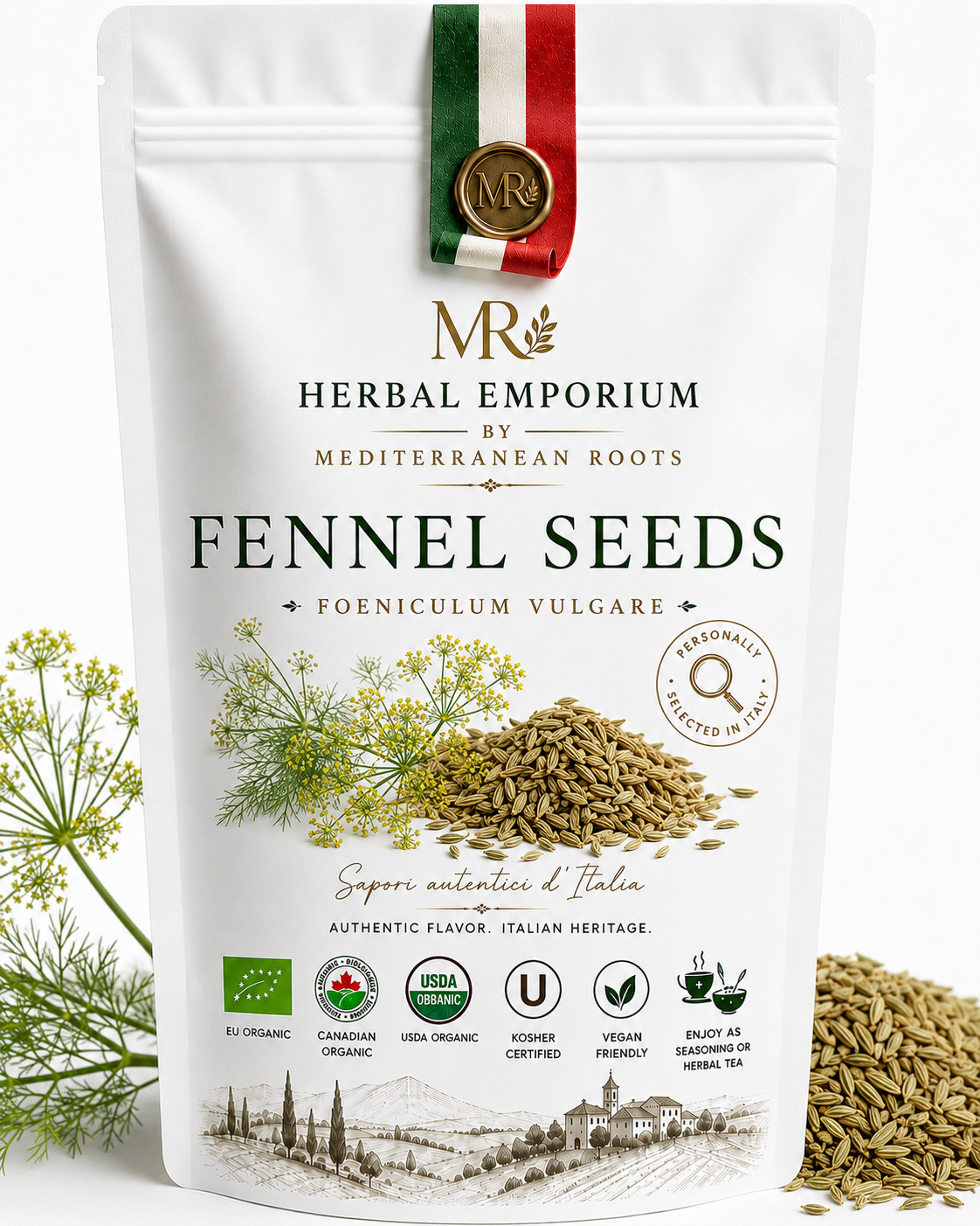 Bulk Sizes Available to 1 LB Organic Italian Fennel Seeds | Premium herb