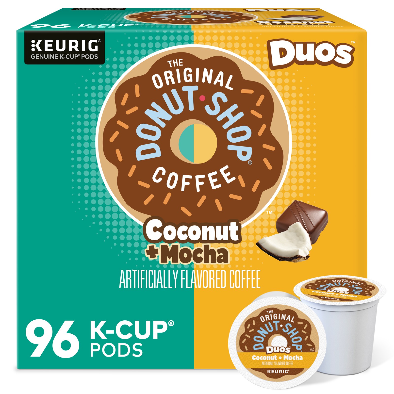 The Original Donut Shop Coconut Mocha Coffee Keurig K-Cup Pod, Medium Roast 96ct