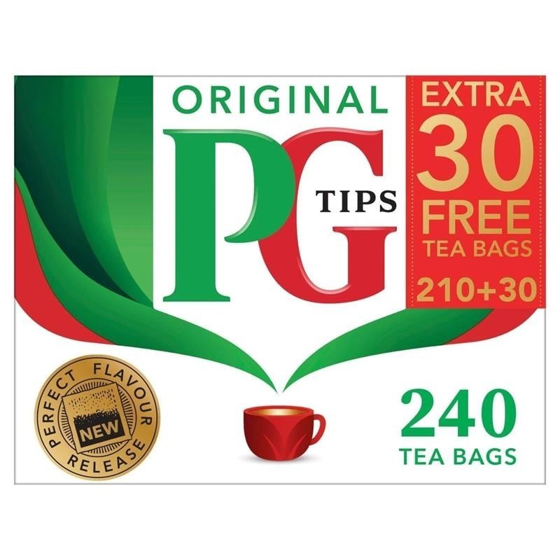 PG Tips 240 Tea Bags Pack of 2 – Damaged Box, Open Packaging, Fresh Inside