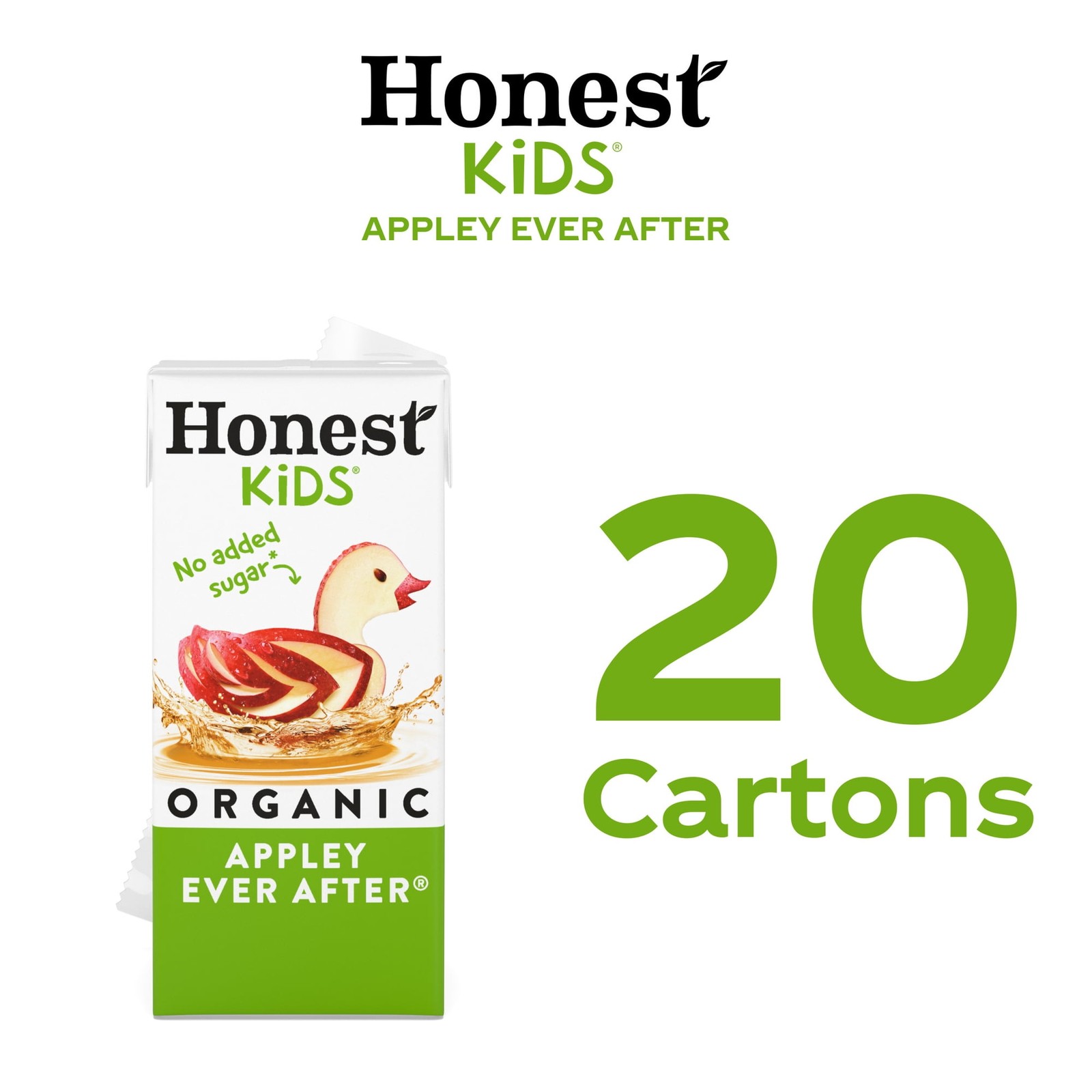 Honest Kids Appley Ever After Organic Juice Drink Cartons, 6 fl oz, 20 Pack
