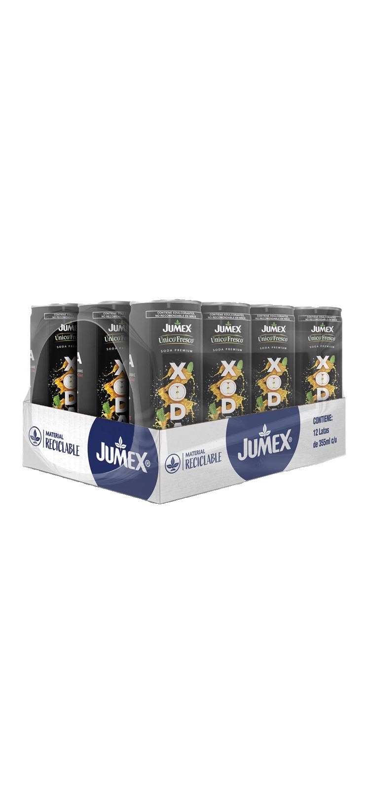 JUMEX ÚNICO FRESCO XODA Bebida Manzana Hierbabuena 355ml 12pack