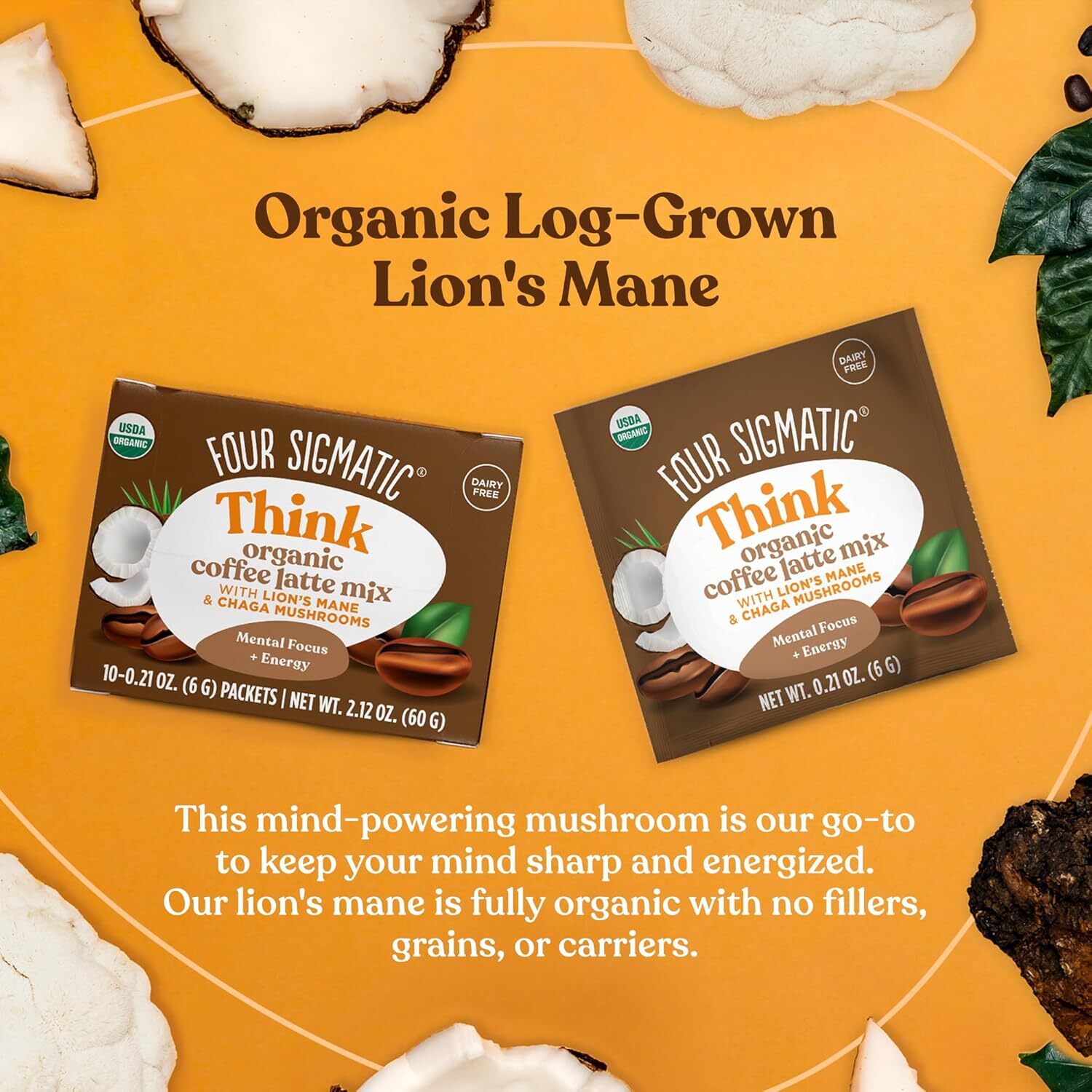 Four Sigmatic Coffee Latte Lions Mane 1 Each 10 ct