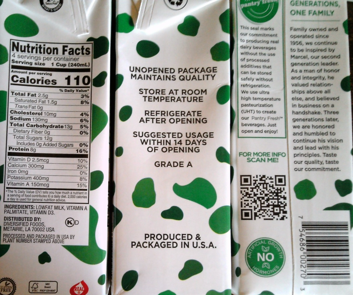 LOT of NINE Marcel’s Modern Pantry 1% Lowfat Milk, 32oz *READ FOR BEST BY DATES*