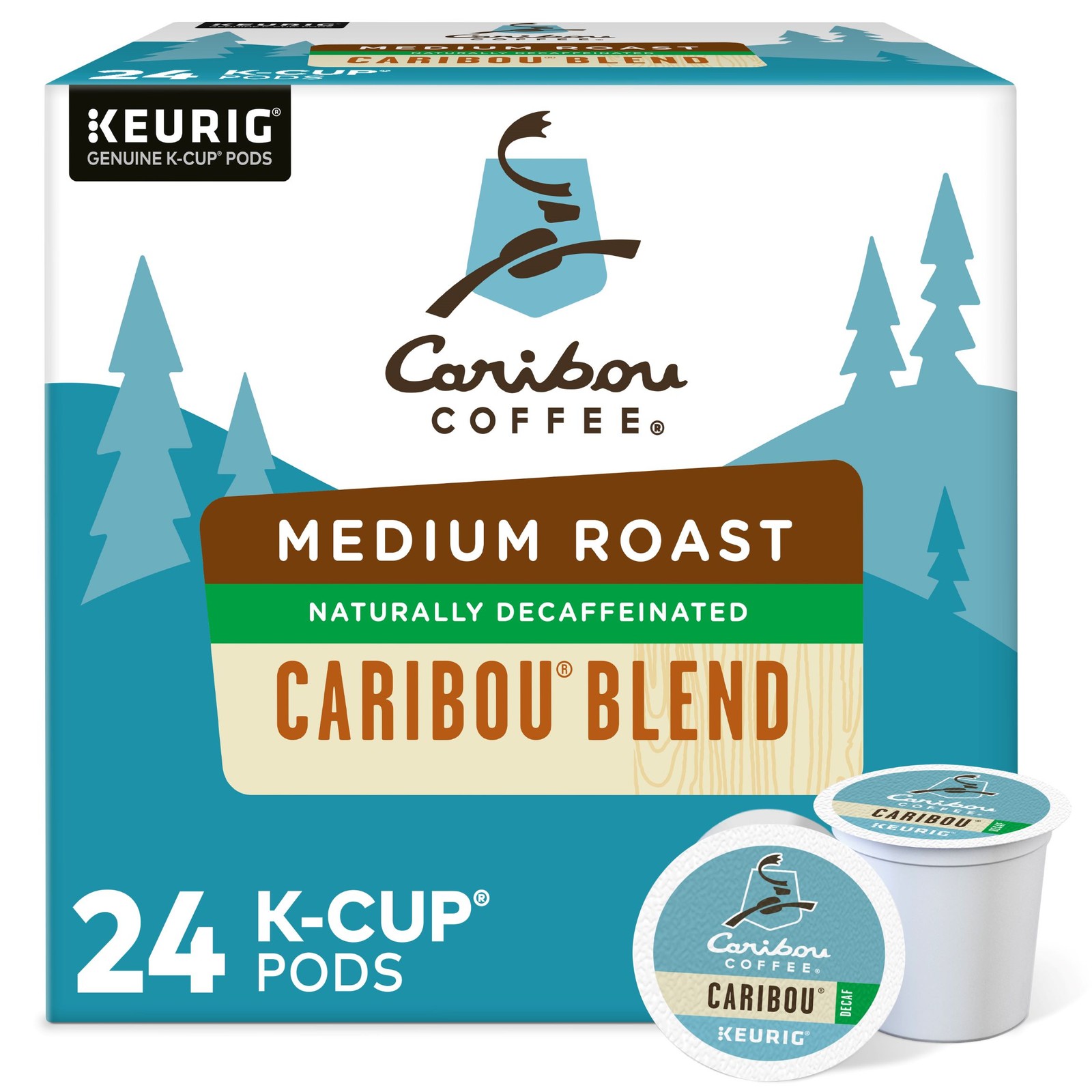 Caribou Coffee Caribou® Blend Decaf Coffee K-Cup® Pods Box 24 Count – Keurig®