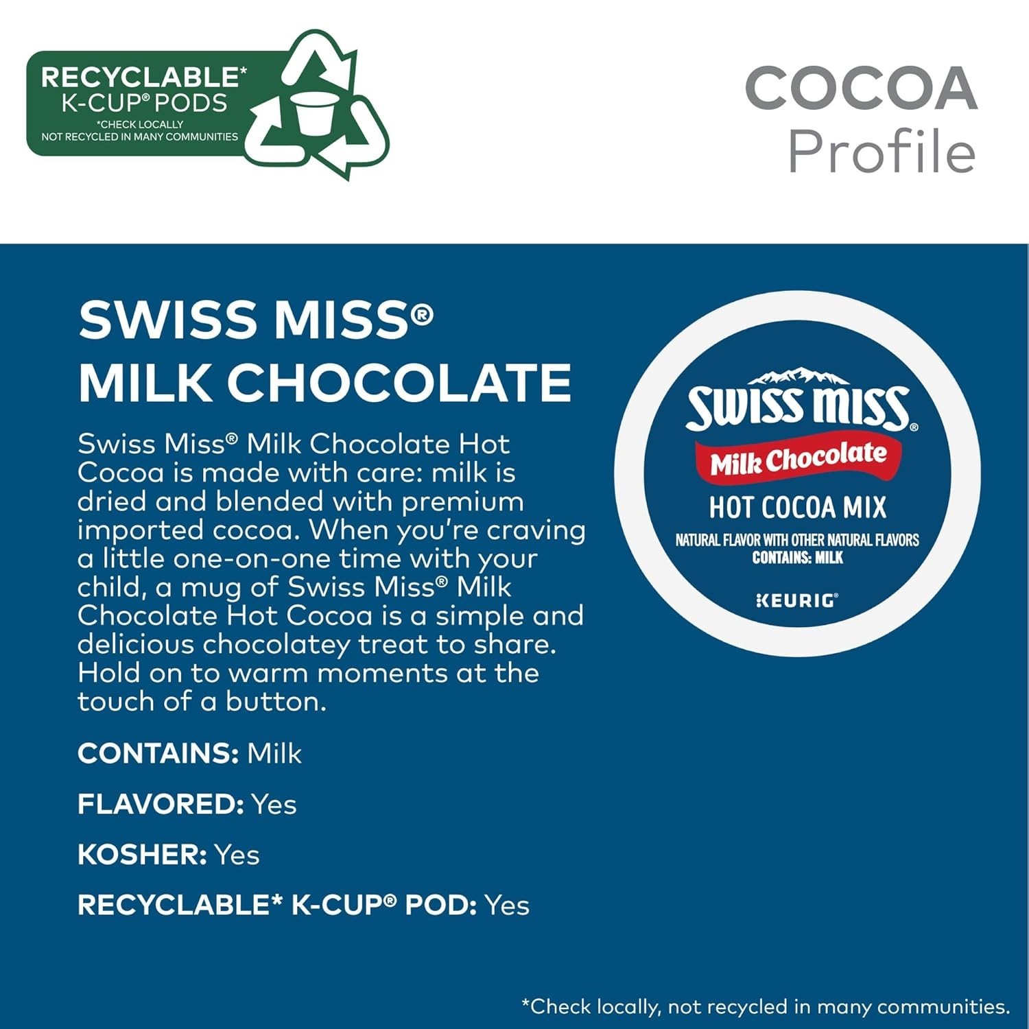 Delicious Milk Chocolate Hot Cocoa K-Cup Pods, 28 Count – Quick Treat Anytime!