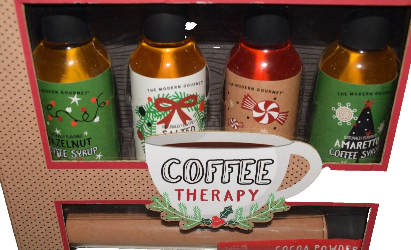 The Modern Gourmet Coffee Therapy Flavored Coffee Syrups New Sealed Gift Set
