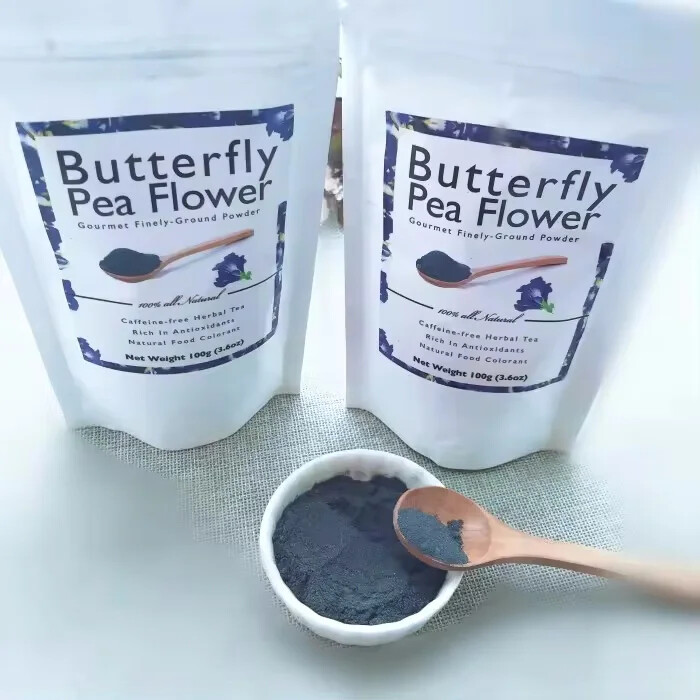 Bulk High Quality 100% Natural Butter*fly Pea Flower Powder Tea 50g~500g
