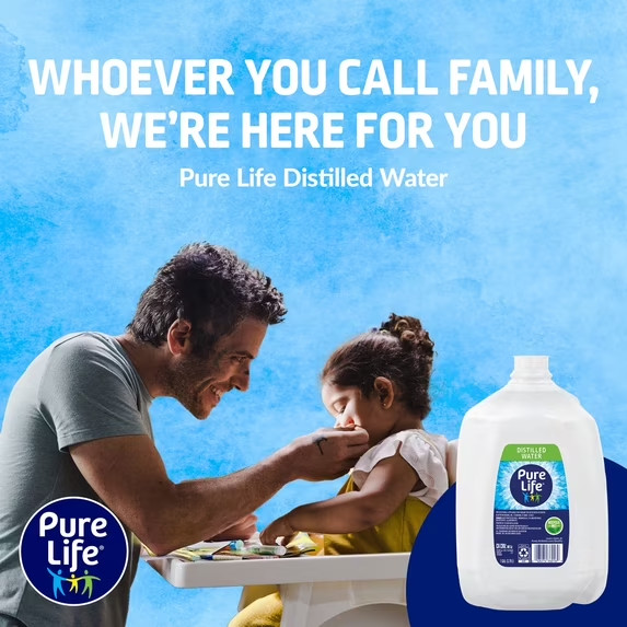 (3 pack) Pure Life Distilled Water, 1 Gallon, Single Plastic Jug-free shipping