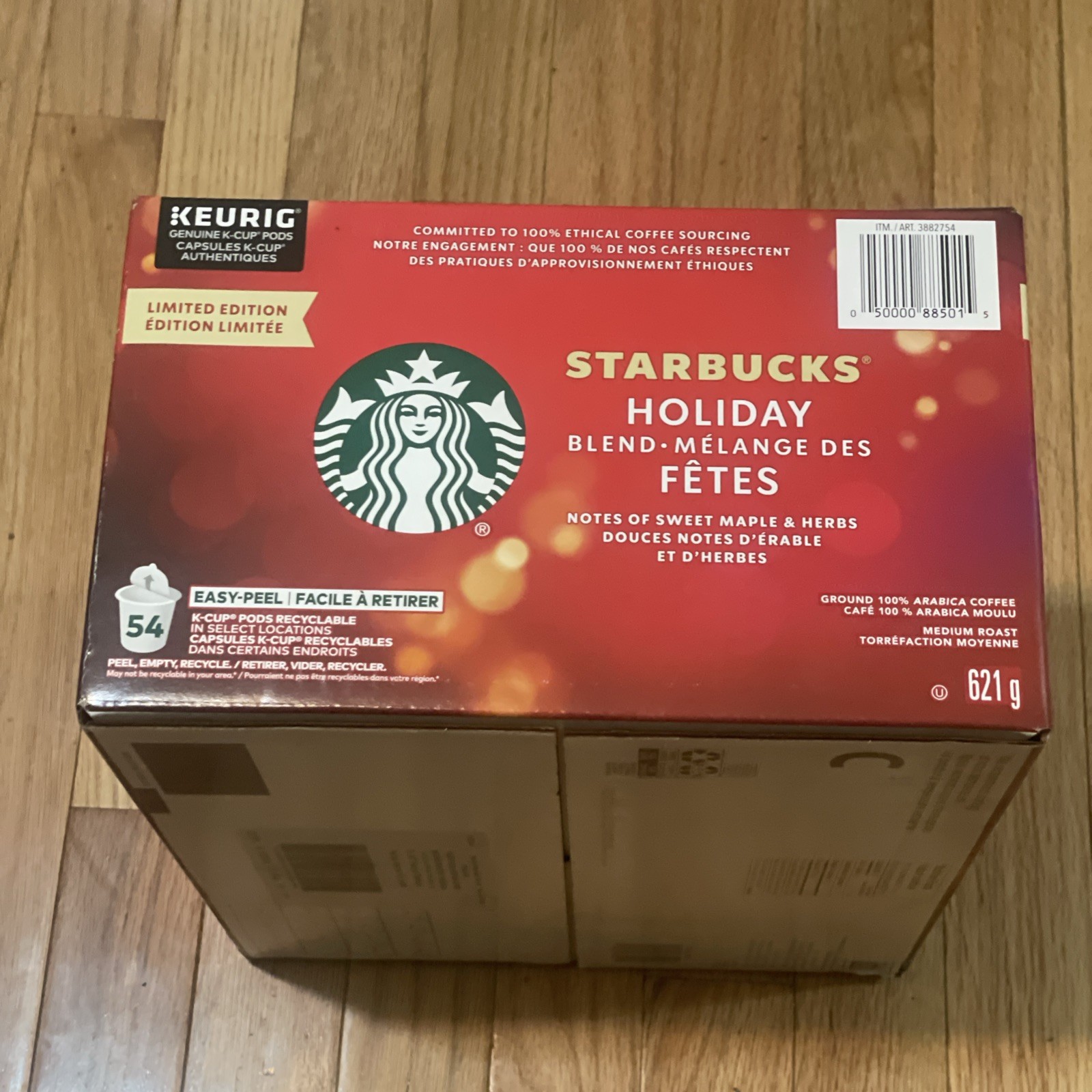54 Pack Starbucks Holiday Blend K-Cup Coffee Pods New *Sealed*