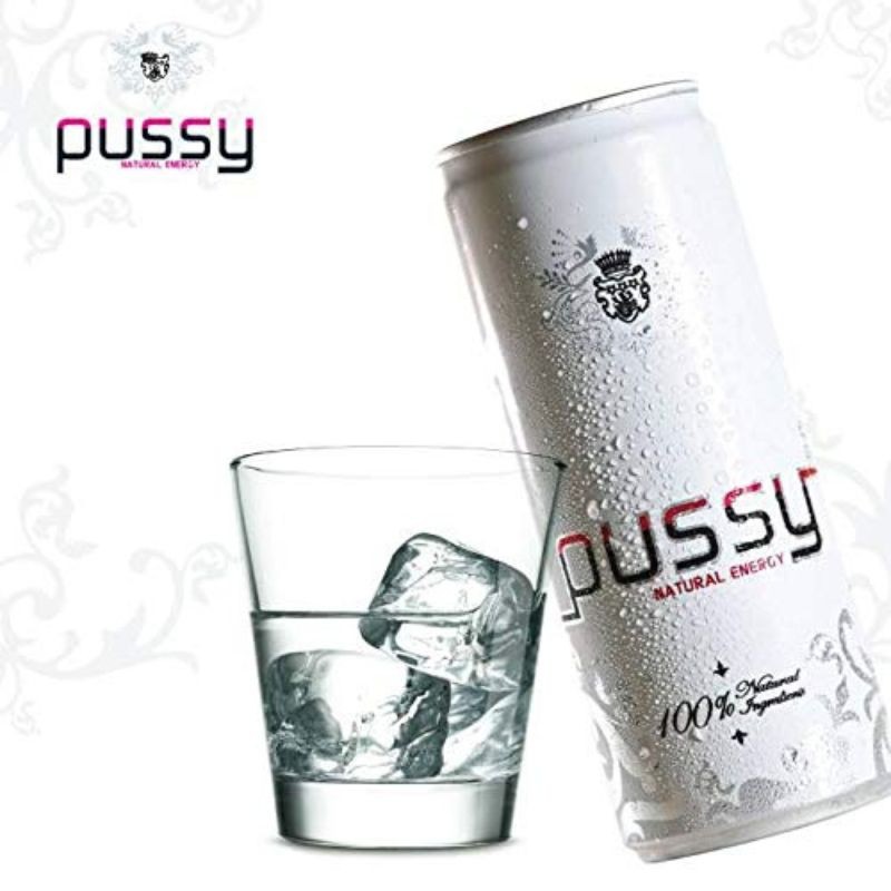 Pussy Natural Energy Drink – 4/6/12/24 Pack – Natural Formula – Free Shipping