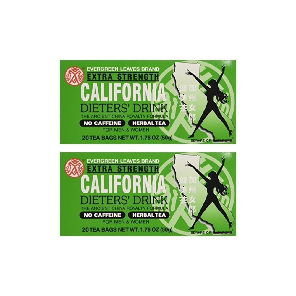 California Dieters Drink Extra Strength Tea 20-Count Boxes Weight Loss Diet Tea