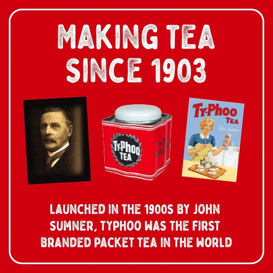 Typhoo Tea 1100 Tea Bags Bulk Catering Pack 2.5kg British Blended Cup Of Tea