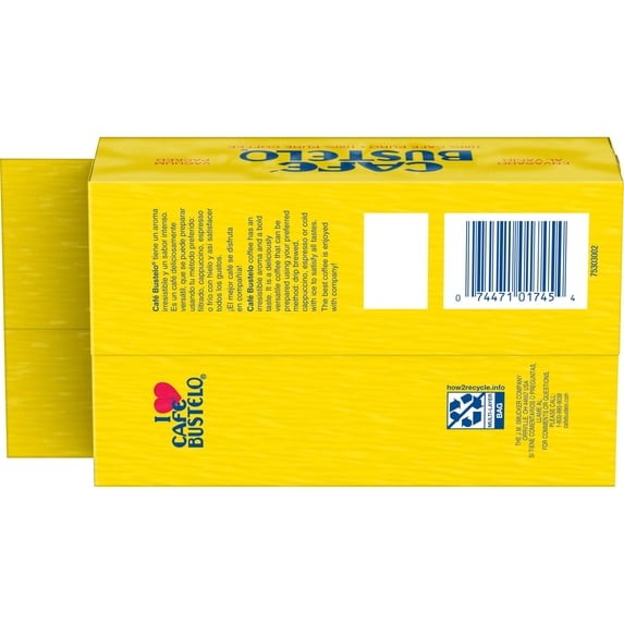 ( 2 Pack ) Cafe Bustelo Ground Coffee, Dark Roast, 16 oz Brick..