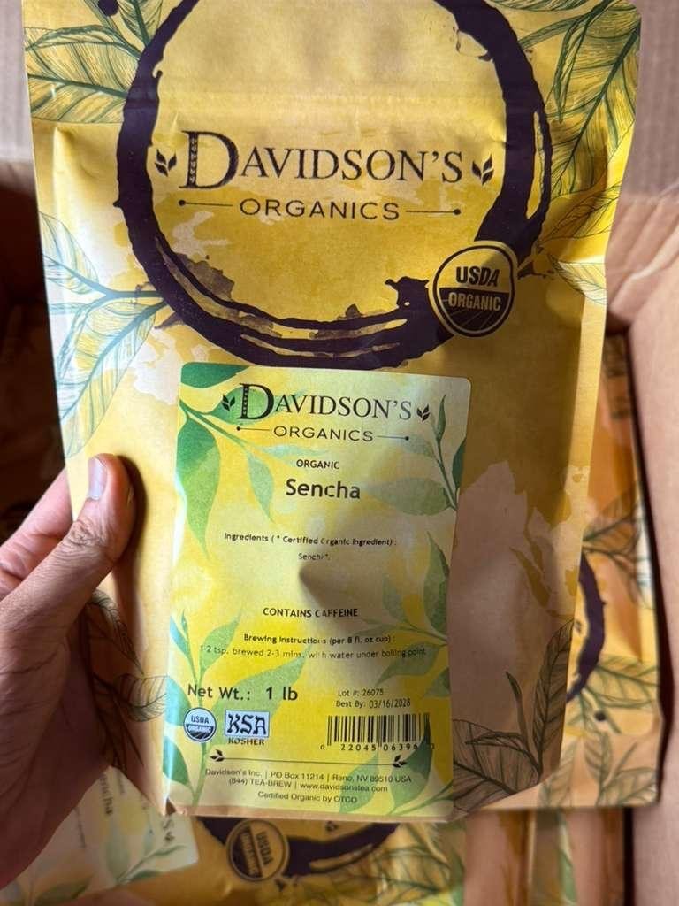 Davidson’s Organics Sencha Loose Leaf Green Tea 16oz USDA Organic Kosher