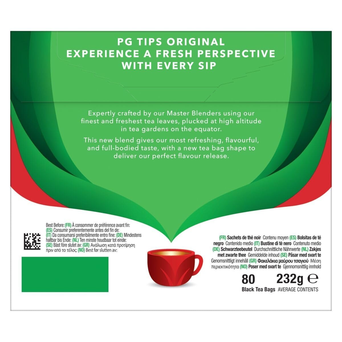 Black Tea Bags, Square Non-Pyramid, 80 Count Pack for Anytime Enjoyment