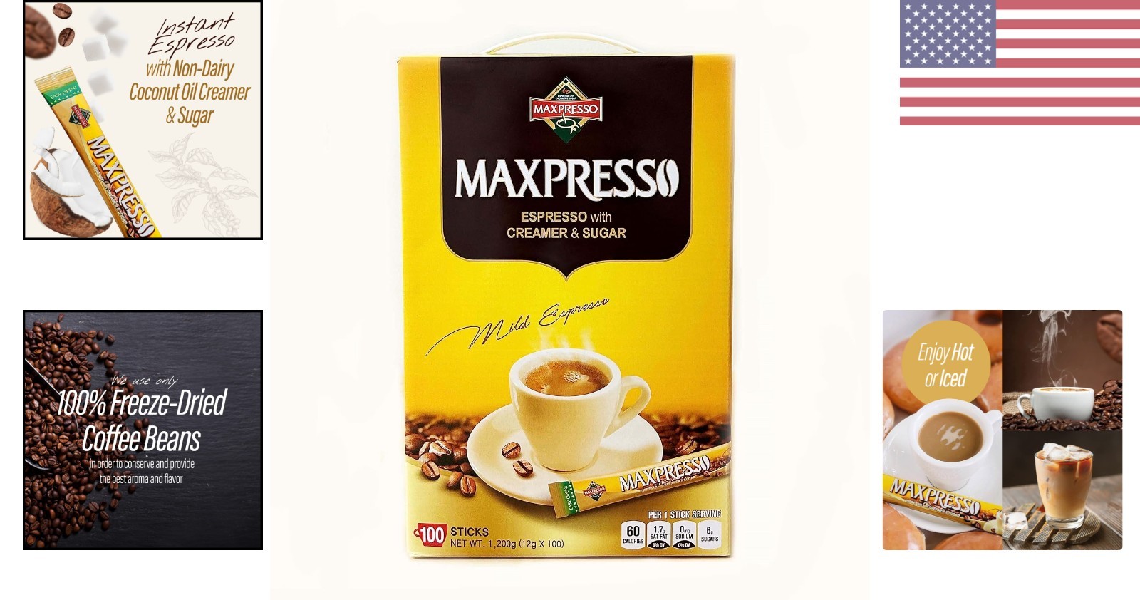 3 in 1 Korean Coffee Mix – 100 Stick Packets for Rich Flavor Anytime